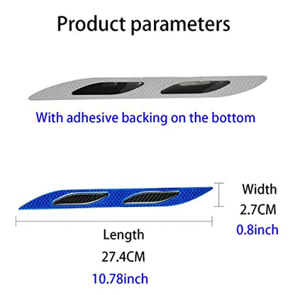 2 PCS Car Strong Reflective Stripe Stickers,Car Trunk Reflective Stickers,Night Visibility Reflective Decal,Reflective Safety Warning Stripe Stickers for Car,Truck,Motorcycle(Blue) - color: Blue