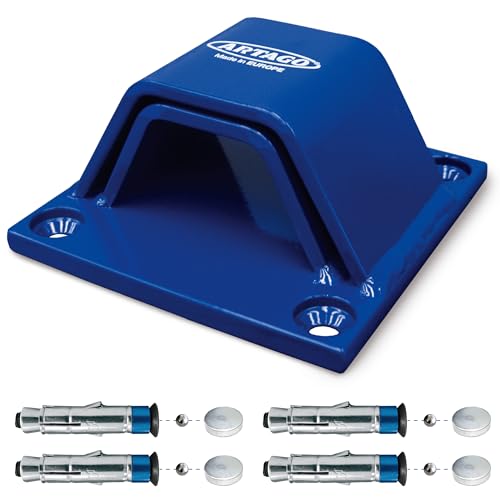 ARTAGO 61 High-End Security Anchor, Awarded Best Buy & Sold Secure Gold, Special Armored Deepest Bolts, Double Bridge 6+6, Maximum Strength Tested, Motorcycle Anti Theft Ground Floor Wall Anchoring - style: Double Bridge