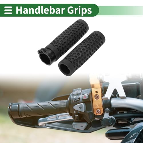 Motoforti 1" 25mm 1.1" 28mm Motorcycle Hand Grips Cover Kit Non Slip TPU Handlebar Cover for Motorcycle Scooter Bicycle ATV Black 1 Set
