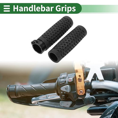 Motoforti 1" 25mm 1.1" 28mm Motorcycle Hand Grips Cover Kit Non Slip TPU Handlebar Cover for Motorcycle Scooter Bicycle ATV Black 1 Set