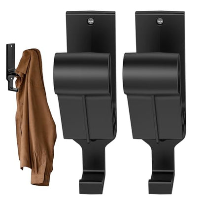 2 Pieces Hard Hat Holder with Hook | Helmet Holder Wall Mount - Motorcycle Helmet Rack,for Storage, Display, Wall, Jacket, Hat, Backpack, Coat, Clothes, Bag, Men - color: Black