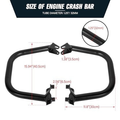 TCT-MOTORPARTS Engine Guard Highway Crash Bar Protection Fit for Harley Street 500 XG500 750 XG750 2015-2020; Street Rod XG750A 2017-2020 Black (Replace: HD#49000047) - color: Black