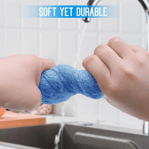 3PCS Car Wash Sponge, Heavy Duty Car Sponges for Washing, Car Accessories Large Sponges for Cleaning, Automotive Cleaning Supplies, Eco Friendly Sponge (7.68 x 3.74 x 1.38 Inch), Blue - color: Blue