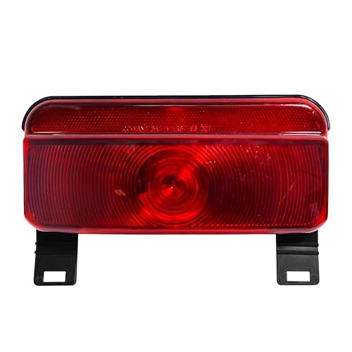Command Electronics OEM 12V Incandescent RV & Trailer Tail Light with License Plate Bracket - Made in USA - Brake Light with Built-in Reflector - Hardware & Connectors Included | Black Trim (1 Pack) - size: 1 Pack, style: With Plate Holder