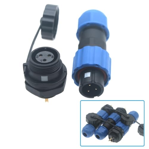 SD13 IP68 1-7 PIN Waterproof Power Connector, High Voltage Circular Industrial Electrical Cable Wire Connector Plug, Rear Nut Panel Socket (3, Rear nut Male Plug, 3pin) - color: Rear nut male plug, size: 3pin