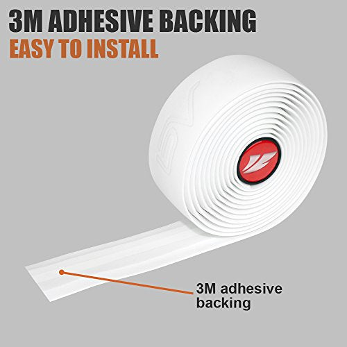 BV EVA Road Bike Handlebar Tapes, Bicycle Bar Tape, Cycling Handle Wraps – 2 Rolls - color: White