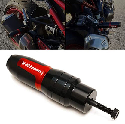 For SUZUKI V-Strom 250 650 1000 DL250 DL650 DL1000/V-Strom1000/XT Motorcycle CNC Aluminum Frame Crash Pad Exhaust Sliders Crash Protector slider - color: red
