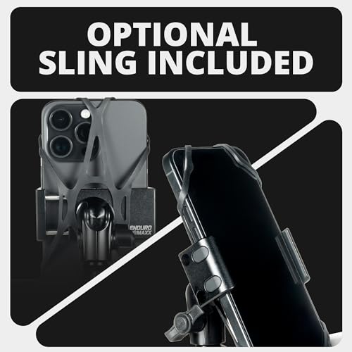 Tackform Black Motorcycle Perch/Brake/Clutch Reservoir Phone Mount - Vibration Dampening 20MAXX Spring Cradle | 3.5” Long Reach Arm | Aluminum | Compatible with Harley-Davidson, Gold Wing, More - color: Black