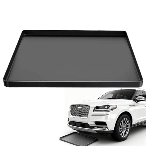 Oil Drip Pan for Under Car, 34" x 22" Silicone Oil Spill Mat for Garage, Reusable Oil Drain Pan, Oil Change Mat with 0.78" Raised Edge, Non-Slip Oil-Proof Garage Floor Protector Drip Tray, Black - color: Black