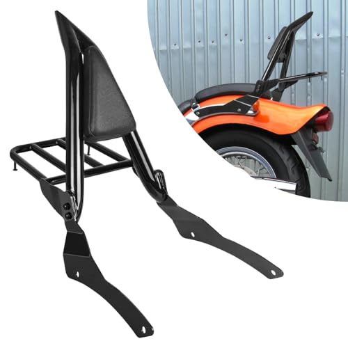 Detachable Passenger Backrest Sissy Bar with Luggage Rack Compatible with for 1998-2018 Yamaha Vstar 400 650 Dragstar 400 650 Classic Rear Sissy Bar Backrest - size: 1998-2018 Classic
