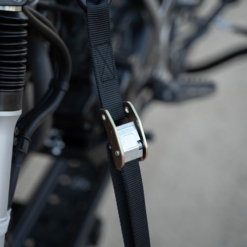 MotoTote SafeLoop Cam Buckle Tie Downs (2,160 lbs. Breaking Load Limit) - Innovative, Locking Straps for Motorcycles & Electric Bikes