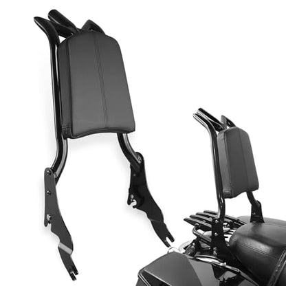 Adjustable Sissy Bar Passenger Detachable Backrest Fits for Harley Touring Street Glide Road Glide Road King Electra Glide 2009-2024 Gloss Black (09-24 M-Style) - color: 09-24 M-Style