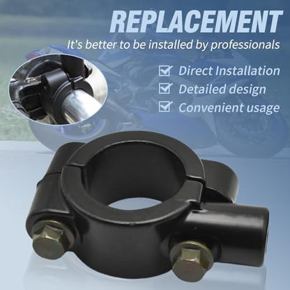 1" 25mm Mirror Thread Motorcycle Handle Bar 10mm Mirror Thread Mount Holder Clamp Adaptor Black - size: 1" Handlebar 10mm Thread
