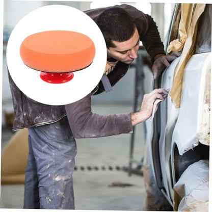 Car Wax Applicator Pad Set Kit with Plastic Handle for Polishing and Waxing Cars Motorcycles and Boats Durable Buffing Sponge for Body Repair and Detailing