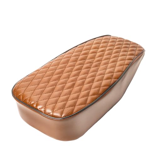 JMCHstore Brown Diamond Stitch Retro Upgraded 17'' Seat Cover for Coleman BT200X Mini Bike 196cc, Hisun 200-7 for Viper 200cc Trail Bike Cushion Replacement Parts - color: Brown Stitch