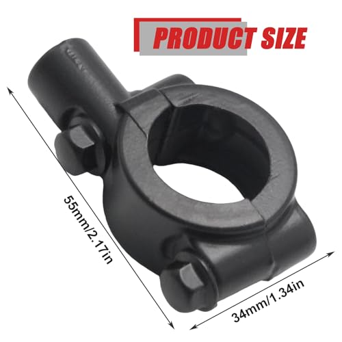 7/8" 22mm Motorcycle Mirror Mount 10mm Thread Mirrors Mounts Adapter, Handle Bar Clamps for Motorcycles ATV Scooter Bicycle Bike Handlebar Mirror Clamp Bracket Black (Pack of 2) - size: 7/8" Handlebar 10mm Thread