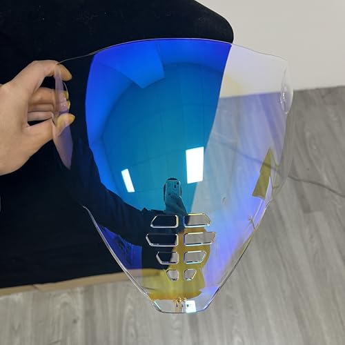 YMTSGEA Airflite Helmet Visor Replacement for IC-06.Motorcycle Helmet Shield UV Protection Compatible with Airflite IC-06 (Revo Clear Blue) - color: Revo Clear Blue
