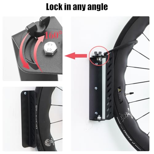 PHUNAYA All Metal Bike Wall Mount Vertical, Swivel Bike Hangers For Garage, Bike Rack Garage Wall, Bicycle Hooks, Garden Indoor Outdoor Storage, All Metal (1Pack) - style: Vertical 1Pack