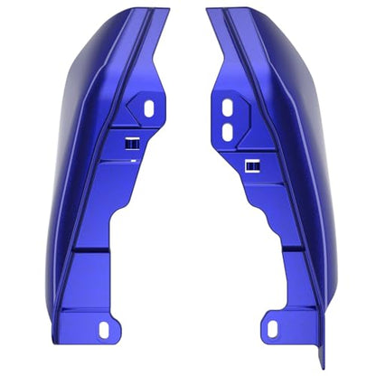 Advanblack 2025 Road Glide Mid Frame Air Deflectors Heat Shields Deflector for Harley Touring '09-'25 Harley RG, Street Glide, Road King (Blue Streak) - color: Blue Streak