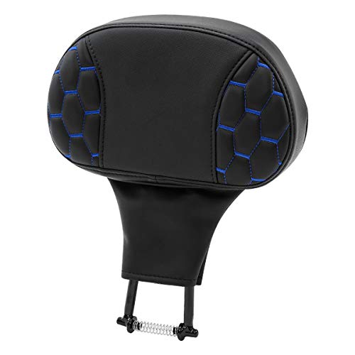 SLMOTO Honeycomb Designed Driver Rider Backrest Pad Fit for Harley Road King CVO Street Glide 2014-2023 - color: Blue Rider Backrest1