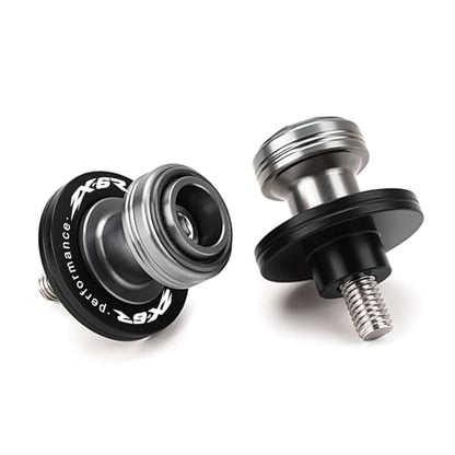Compatible with ZX-6 ZX6R 2010-2024 2025 2026 Motorcycle Front Wheel Axle Crash Protector Pad Rear Swingarm Spools Slider Stand Accessories (Grey) - color: Grey