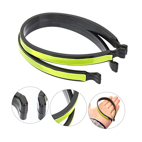 Happyyami Bike Reflector Clip Bike Trousers Clips Daily Use Riding Decor Night Riding Trousers Band Alarming Bike