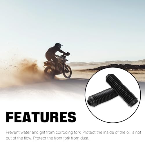 Universal Motorcycle Dust Rubber Shock Boots Front Fork Gaiters Cover Protectors Fit for Most of Dirt Bike, ATV，255 * 50 * 35mm