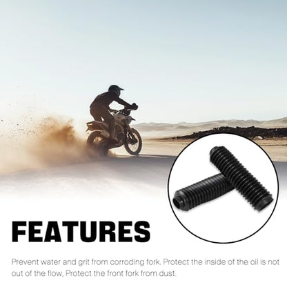 Universal Motorcycle Dust Rubber Shock Boots Front Fork Gaiters Cover Protectors Fit for Most of Dirt Bike, ATV，255 * 50 * 35mm