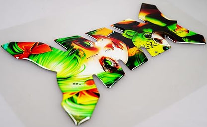 Tank Pad Protector,Universal Sport Bike Gas Tank Guard, Scratch-Resistant Decal for Motorcycle (Arrogant Kid)