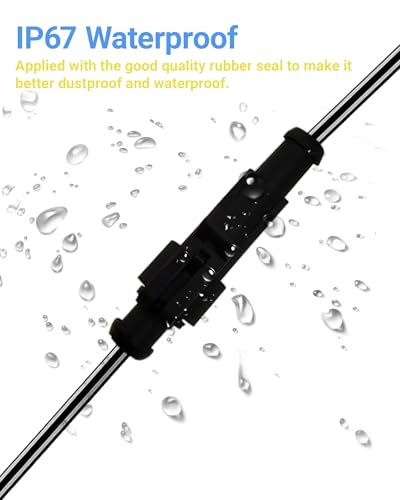 14 AWG 1 Pin Waterproof Connector, 1 Wire Automotive Waterproof Electrical Connectors, 14 Gauge Male and Female Way Connectors Harness 12V Quick Connect for Car Truck Boat Motorcycle -3 Pack - size: 1 Pin