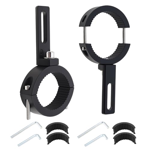 Windance Pack of 2, Light Bar Mounting Bracket, Foglight Clamp Auxiliary Light Fork Tube Clamps for Motorcycle Bicycle Scooter Mountain Bike ATV UTV (Large) - size: Large