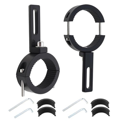 Windance Pack of 2, Light Bar Mounting Bracket, Foglight Clamp Auxiliary Light Fork Tube Clamps for Motorcycle Bicycle Scooter Mountain Bike ATV UTV (Large) - size: Large