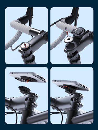 sincetop Bike Phone Mount - Series Q [ Quad ] - Mountain Bicycle Stem Phone Holder - Quick Lock & Release - Aluminum Handlebar Cycling Cell Holder for MTB Ebike Road Electric Gravel Bikes - size: SE - Standard, style: [SE] Stem Mount - Series Q