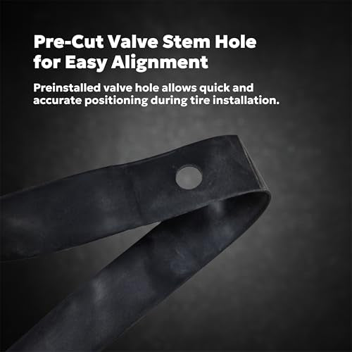 PIVOTRAX Motorcycle Rim Strip (2 Pack) – Size :12" 14" 16" 17" 18" 19" 20" 21" Durable Rubber Rim Tape with Valve Stem Hole, Tube Protection, Compatible with E-Bike Dirt Bike - size: 19"