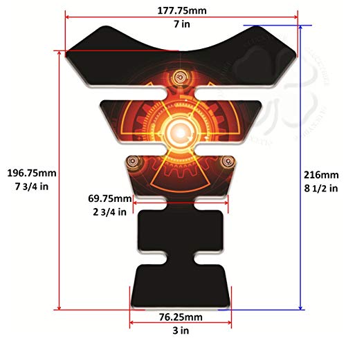 Nuclear Segmented Gas Tank Pad Science Universal Ninja Sticker Protector Scratch - size: Nuclear