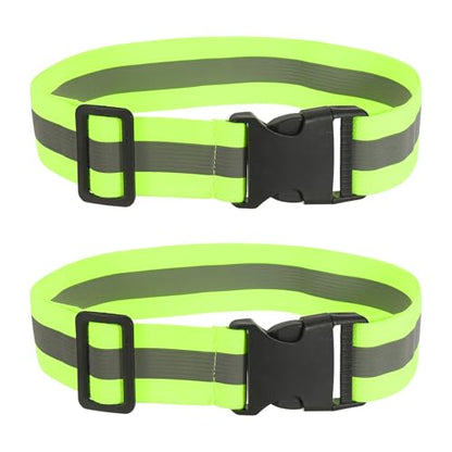 Reflective Safety Belt, Adjustable High Visibility Glow Belt Outdoor Running Gear Accessories - color: Fluorescent Green