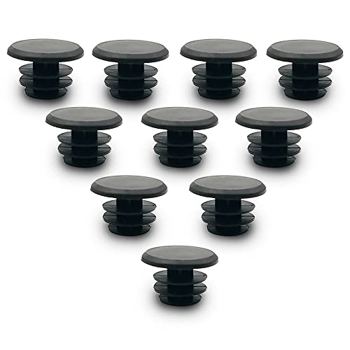 10 Pieces Handlebar Bar End Plugs Caps Bicycle Handlebar End Caps for Road Mountain Bike Most Bicycle Grip Bar End Plugs (Black)