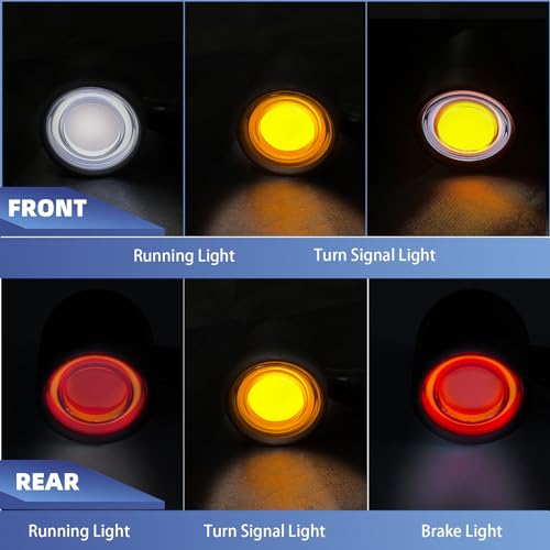 Motorcycle Bullet Turn Signals LED Front Rear Lights 4 PCS, 40 LEDs Retro Switchback Running Turn Brake Light Blinkers Universal Fit Harley Chopper Bobber Sporsters Suzuki Honda -Chrome - color: 2052-4PCS-CH