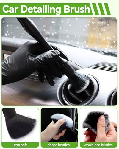 8Pcs Car Wash Kit, 62’’ Car Wash Brush with Long Handle, Microfiber Carwash Kit Set, Car Washing Supplies for Cars RV Truck Exterior - color: Car Wash Kit
