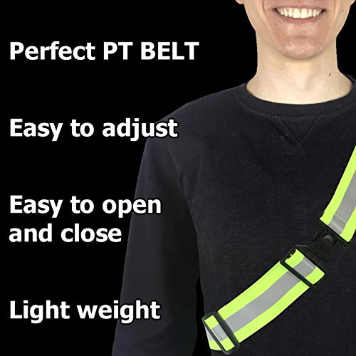 Reflective Belt for Running Army PT Belt Reflective Running Gear - color: 2 X Green Belt