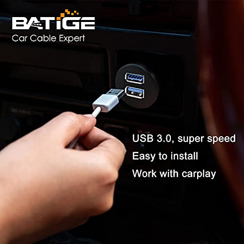 2 Pack Dual USB 3.0 Car Mount Flush Cable - USB3.0 Male to Female Car Mount Extension Cable - Waterproof for Truck, Boat, Motorcycle - Dashboard Panel - 3ft - size: 2pcs 3ft