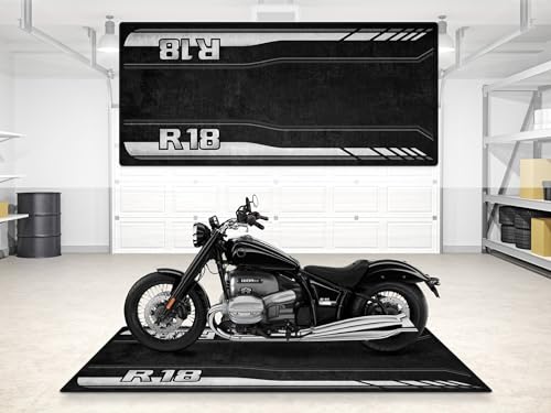 Parking Mat for R18 Motorcycle Model, Display and Pit Mat, Washable Non-Slip Garage and Showroom Floor Carpet - Rug (Size 2: 102 x 47/260 x 120 cm) - color: Colorful, size: 86.6"L x 39.4"W x 0.2"Th