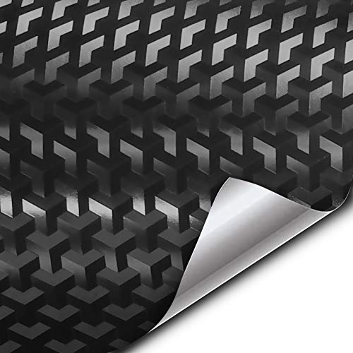 VViViD Designer Black Carbon Fiber Vinyl Wrap (Triangle Carbon, 1ft x 5ft) - size: 1ft x 5ft