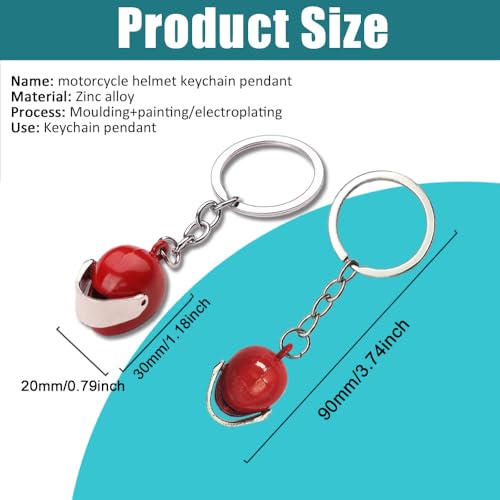 Car Parts Model Key Chains, Lovers Key Chain Set, Metal Parts Keyring, Universal Motorcycle Helmet Key Holder (K5-Red) - color: K5-red