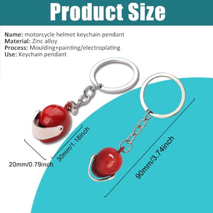 Car Parts Model Key Chains, Lovers Key Chain Set, Metal Parts Keyring, Universal Motorcycle Helmet Key Holder (K5-Red) - color: K5-red