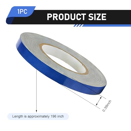 Car Reflective Strip Sticker, 0.39" x 197" Waterproof Car Body Reflective Tape, DIY Night Visibility Warning Rim Strip Decal, Universal for Most Cars, Motorcycles, Bikes (Blue) - color: Blue