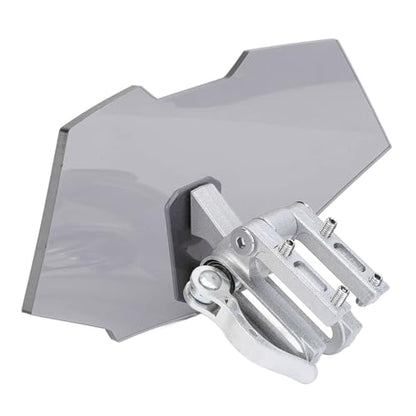 Motorcycle Acrylic Adjustable ClipOn Wind Deflector for Enhanced Comfort (Smoky Gray) - size: Smoky Gray