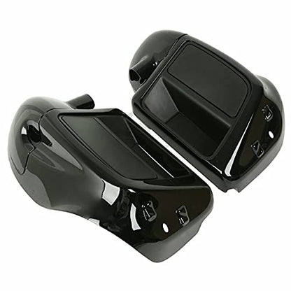 TCMT Highway Engine Guard Crash Bar Lower Vented Leg Fairing with 6.5" Speaker Pod Fit For Harley Touring 2014-2024 Road King Road Glide Street Glide Electra Glide - color: Black Crash Bar, Standard Leg, size: Style C Lower Vented Leg