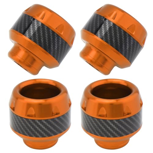 Windance 4pcs Universal Fork Frame Sliders Crash Protectors Wheel Crash Protector Falling Protection Safety Gear for Motorcycles Motorbikes Moped Scooters (Orange) - color: Orange