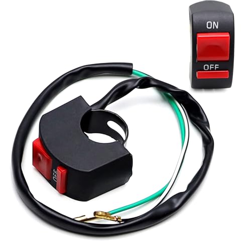 iJDMTOY Universal Fit 7/8-Inch Handlebar Separated Flip On/Off Switch, Compatible with Motorcycle Dirt Bike ATV UTV Lights (Headlight, Fog/Driving Light, Light Bar) or Horn, etc - style: Separate Switch